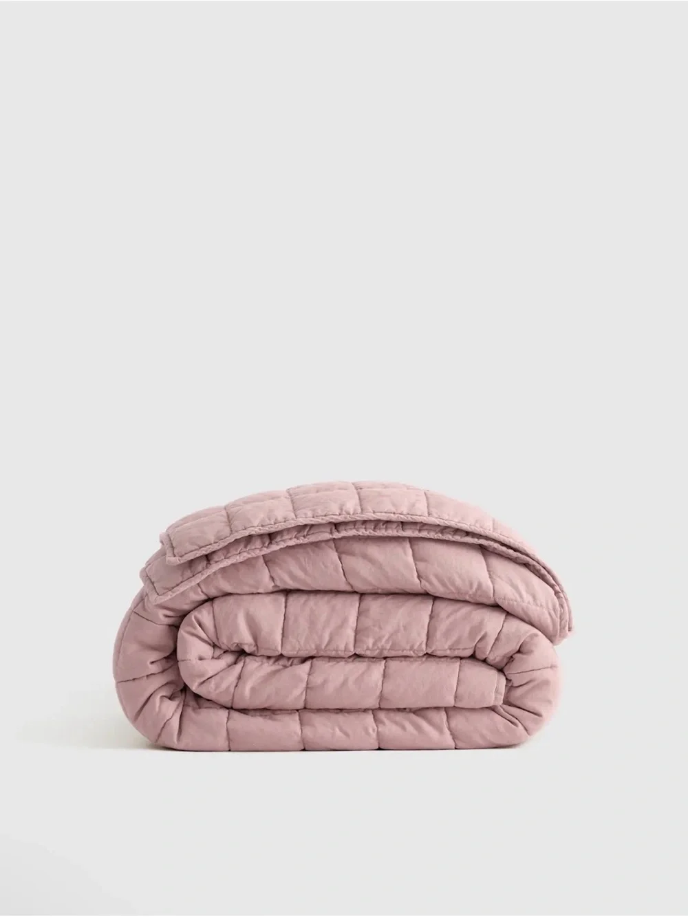 Quince European Linen Box Quilt in Dusty Mauve  King/Cal King 901